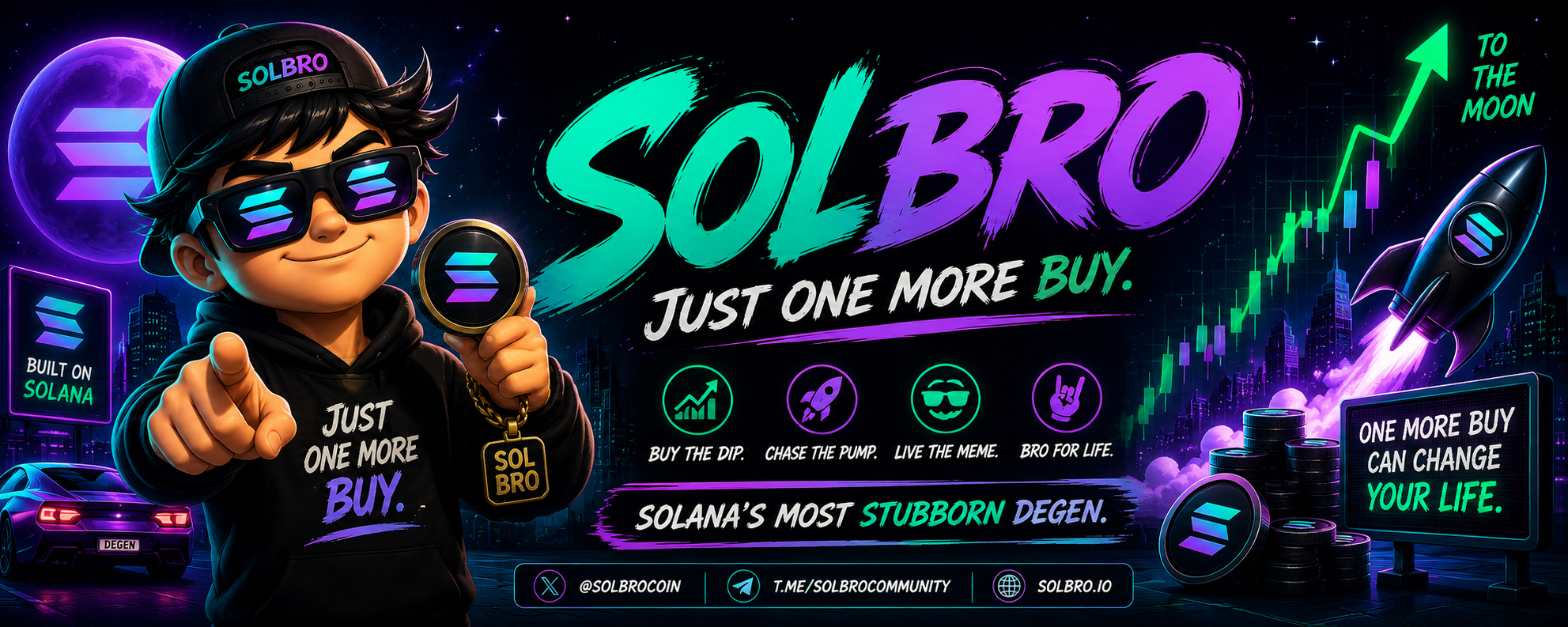 SOLBRO neon banner